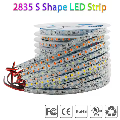 DC12V S Shape 2835SMD LED Strip 6mm Width Bendable 120LED/m Flexible Foldable DIY Neon Sign Letter 1