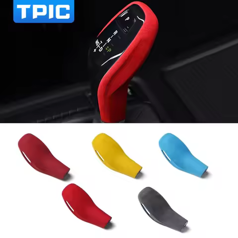 TPIC Make of Alcantara For BMW X1 F48 X2 F39 F45 F46 F52 Gear Shift Knob ABS Trim Sticker Tuning Dec