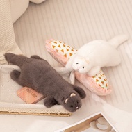 47cm Cuddly Lifelike Ferret Plush Toys Cozy Fluffy Hot Sale Crawling Ferret Doll Children Companion 