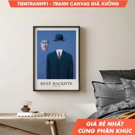 Tranh treo tường Rene Magritte Art The Pilgrim - 1966 Mid Century Modern Wall Art Surrelist Art Offi