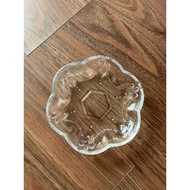 Heart pattern glass plate - Japanese crystal glass