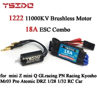 YSIDO 1222 Brushless Motor 11000KV 18A ESC Combo for mini Z/Q GLracing PN Racing Kyosho Mr03 Pro Ato