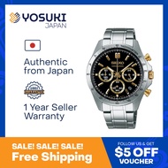 SEIKO SBTR015 SELECTION SPIRIT Chronograph Tachymeter Date Black Gold Silver Stainless  Wrist Watch For Men from YOSUKI JAPAN BESTSELLER PICKSEIKO / SBTR015 (  SBTR015  S SBTR SBTR0   )