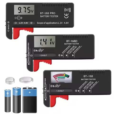 BT-168 Pro BT-168D BT-168 Digital Battery Tester LCD Display C D N AA AAA 9V 1.5V Button Cell Batter