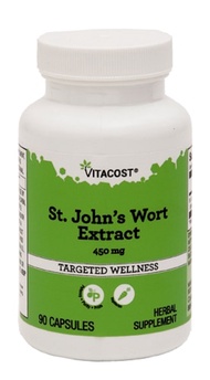 Vitacost St Johns Wort Extract  เซนต์จอห์นเวิร์ต  450 มก.90 แคปซูล วัยทอง คลายเครียด