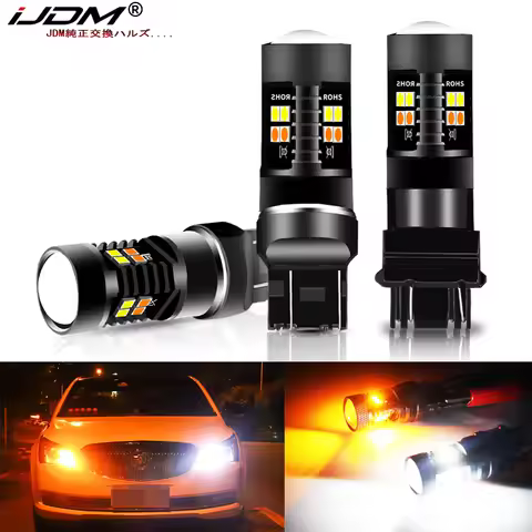 iJDM Dual Color 1157 BAY15D P21/5W Led T20 7443 W21/5W Led Bulb T25 3157 P27/7W Car DRL Turn Signal 