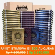 Paket Isi 100 Alquran Al Quran Wakaf Mushaf Sahima Murah Dan Nyaman