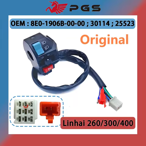 Original Left Handlebar Function Switch Assy For Linhai 260 300 400 LH260ATV LH300ATV LH400ATV 30114