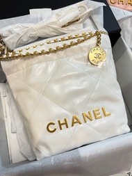 Chanel mini 22 bag white