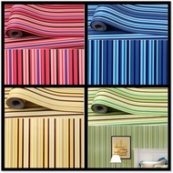 KYK Waterproof Wallpaper Jalur Halus Sticker kabinet Stripe Kertas Dinding