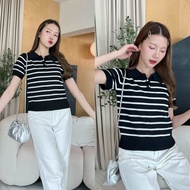 88story.th - Judy top พร้อมส่ง เสื้อคอปกลายริ้ว