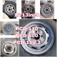 Rim Besi 13/12 Inchi (0rder Sebiji Sebiji) For Wira/BLM/FLX/Iswara/saga/ Kancil(Pcd114.3/100/110) Us