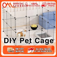 DIY Pet Playpen Pet Fence Metal Grid Panel Iron Fence Portable DIY Cage Cat Dog House