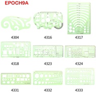 EPOCH9A Template Ruler Office Supplies Students Transparent Stencil Circles Stationery Geometric Rul