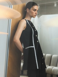 Pomelo. x Janesuda เดรสแต่งขอบลูกไม้ / Pomelo. x Janesuda Contrast Trim Lace Dress