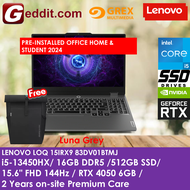 LENOVO LOQ 15IRX9 83DV01BTMJ GAMING LAPTOP (i5-13450HX16GB512GB SSD15.6"FHD 144HzRTX4050 6GBWIN11)FR