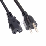 US 3 prong Power Cord NEMA 5-15P to IEC320 C15 Extension Cable For Laptop AC Adapter Lead 18AWG/16AW