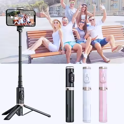 2025 NEW Bluetooth Selfie Foldable Wireless Tripod with Bluetooth Shutter Monopod Live Photograph fo
