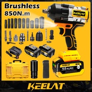 KEELAT KID0010 Electric Impact Wrench Cordless Brushless Wrench Drill Screwdriver Ratch Wrench Gun 8