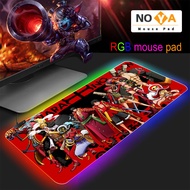 [one piece] NOYA Special Offer Gaming large RGB Mouse Pad Office Computer Desk Mat Speed Rubber Non slip Custom LED mousepad