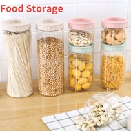 Transparent Airtight Food Canister Dry Food Biscuit Grain Cereal Storage Milk Powder Can Sealed Food