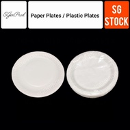 [Add-on deal] 6"/7"/9" Paper Plates / 7"/9" Plastic Plates / Disposable Tableware