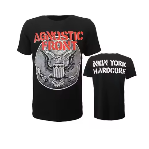 Agnostic Front OFFICIAL New York Hardcore Black with Backprint M T shirt