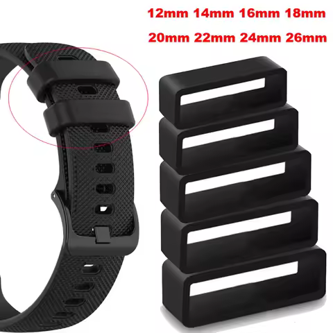2-10pcs Watchband Ring 12 14 16 18mm Smartwatch Band Strap Loops Silicone 20 22 24 26mm Keeper Loop 