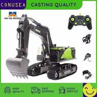 1/14 Huina 1593 582 Rc Excavator Dumper Truck Crawler Aloi Traktor Loader 2.4g Radio Kawalan Kejurut