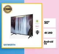 Skyworth 50 Inch 4K UHD Android TV 50SUC6500 | Klang Valley Only | Chromecast Built-In | Youtube Netflix | DTS Studio Sound | Skyworth Smart TV 50" Skyworth TV SUC6500