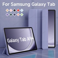 For Samsung Galaxy Tab A9+ Case 11 inch Soft TPU Back Folding Stand Tablet Accessories for Galaxy Ta