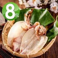 【華得水產】小卷乾8包組(約10~15隻/200g/包)