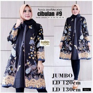 TUNIK BATIK WANITA UKURAN JUMBO LD 120 LD 130 BAJU PESTA MODEL TERBARU 2023 BELAH DEPAN PAKAIAN KERJ