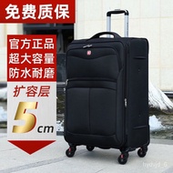 DD🍓Swiss Army Knife Luggage Men's Password Suitcase Women's Oxford Cloth Luggage Extra Large Capacity Suitcase Expandabl