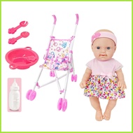 Kids Doll Stroller Set Toddler Stroller Toy Set for Girls 10 Inch Doll Playset with Stroller Doll Ac