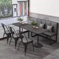 Restaurant Table and Chair Sintered High Quality Marble Dining Table Coffee Shop Meja Kedai Makan Re