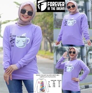 Sarae Kaos Wanita Dewasa Forever Terbaru Atasan Wanita Lengan Panjang Baju Style Wanita Motif Zolaqu