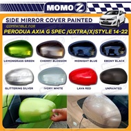 Car Perodua Axia G Spec 2014 - 2022 Gxtra Style Side Mirror Cover Painted Silver Green White Blue Pe