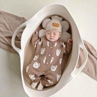 【公司貨免運】嬰兒外出便攜提籃韓寶寶手提搖籃新生兒嬰兒床躺睡可摺疊睡籃