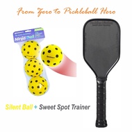 Enhance Pickleball Ninja Ball + Sweet Spot Training Paddle - Silent Pickleball - Foam Pickleball for