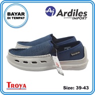 TROYA - ARDILES Sepatu Croc Pria Murah 39-43 Hitam Biru Coklat / Sepatu Selop Pria Murah / Sepatu