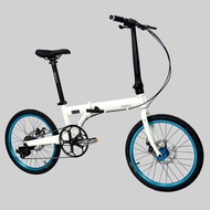 3 Foldable Bicycle 20 Inch 8-speed Variable Speed Ultra-light Aluminum Alloy Bicycle Portable Adult Double Disc Brake Folding Bicycle Free installation