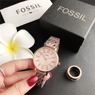 [พร้อมกล่อง] สต๊อกแน่น! FOSSIL ใหม่แบรนด์ชั้นนำนาฬิกาผู้หญิงแบรนด์หรูนาฬิกาทองสำหรับผู้หญิงแฟชั่นส่อ