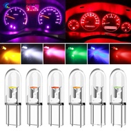NOBELJIAOO 10Pcs Transparent T5 LED W3W COB Led Bulb Car Instrument Indicator Light Reading Lamp Aut