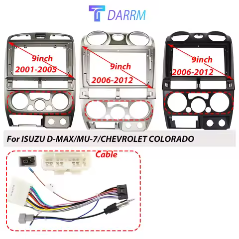 TDARRM Car Radio Fascia For 2001-2005/2006-2012 ISUZU D MAX/ MU-7/CHEVROLET COLORADO Stereo Panel Da
