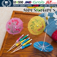 Payung HiasCupcake / Tusuk Gigi Bentuk Payung Payung Kertas Kecil Hiasan Cocktail Kue Cake Topper Mi