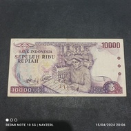 OLD MONEY 10000 RUPIAH TAHUN 1979 UANG KERTAS LAMA INDONESIA ASLI BI