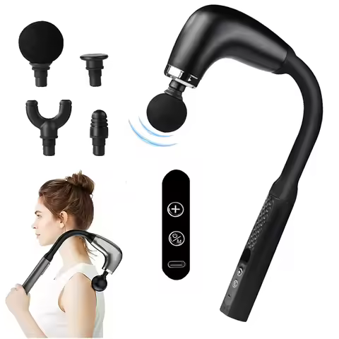 Portable Fascial Massage Gun Electric Percussion Pistol Massager Body Relaxation With LED Touch Scre