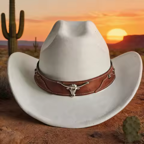 2026 Bull Head Accessories Cowboy Hat for Women Men 7.5CM Wide Brim Western Suede Hat for Cowboys an