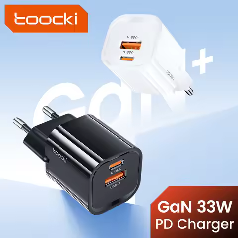 Toocki 33W GaN USB Charger Quick Charge 3.0 4.0 Type C Charger For iPhone Xiaomi Samsung Laptop PD F